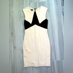 BEBE Cream and Black dress